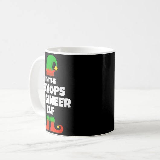 I'm The Devops Engineer Elf Family Pajama Christma Kaffeetasse (Vorderseite Links)