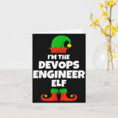 I'm The Devops Engineer Elf Family Pajama Christma Karte (Gelbe Blume)