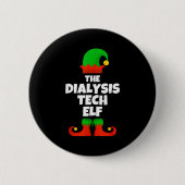 I'm The Dialysis Tech Elf Family Pajama Christmas Button (Vorderseite)