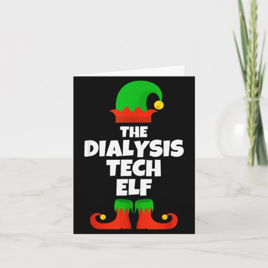 I'm The Dialysis Tech Elf Family Pajama Christmas Karte (Vorderseite)