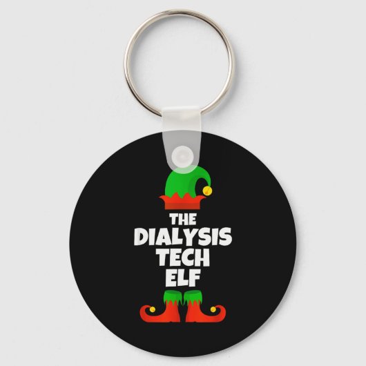 I'm The Dialysis Tech Elf Family Pajama Christmas  Schlüsselanhänger (Vorderseite)