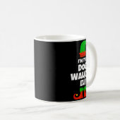 I'm The Dog Walker Elf Family Pajama Christmas Fun Kaffeetasse (VorderseiteRechts)