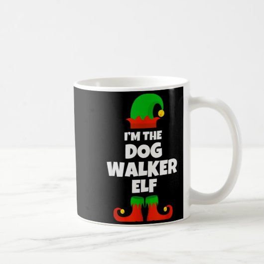 I'm The Dog Walker Elf Family Pajama Christmas Fun Kaffeetasse (Rechts)