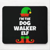 I'm The Dog Walker Elf Family Pajama Christmas Fun Mousepad (Vorne)