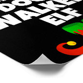 I'm The Dog Walker Elf Family Pajama Christmas Fun Poster (Ecke)