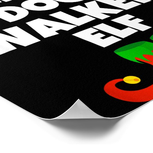 I'm The Dog Walker Elf Family Pajama Christmas Fun Poster (Ecke)