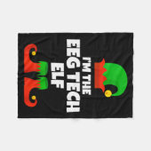 I'm The Eeg Tech Elf Family Pajama Christmas Funny Fleecedecke (Vorderseite (Horizontal))