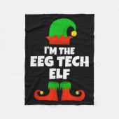 I'm The Eeg Tech Elf Family Pajama Christmas Funny Fleecedecke (Vorderseite)
