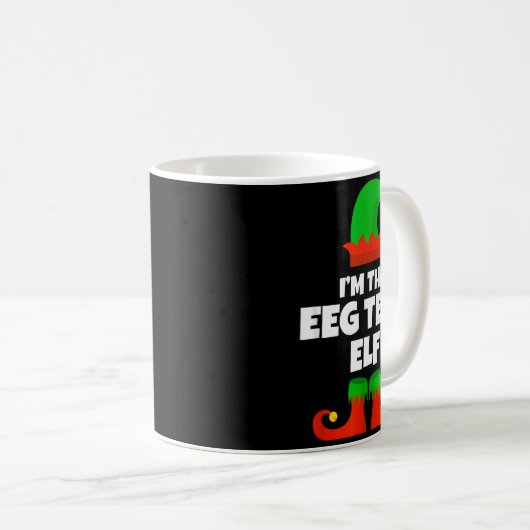 I'm The Eeg Tech Elf Family Pajama Christmas Funny Kaffeetasse (VorderseiteRechts)