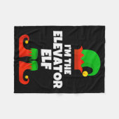 I'm The Elevator Elf Family Pajama Christmas Funny Fleecedecke (Vorderseite (Horizontal))