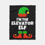 I'm The Elevator Elf Family Pajama Christmas Funny Fleecedecke (Vorderseite)