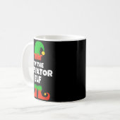 I'm The Elevator Elf Family Pajama Christmas Funny Kaffeetasse (Vorderseite Links)