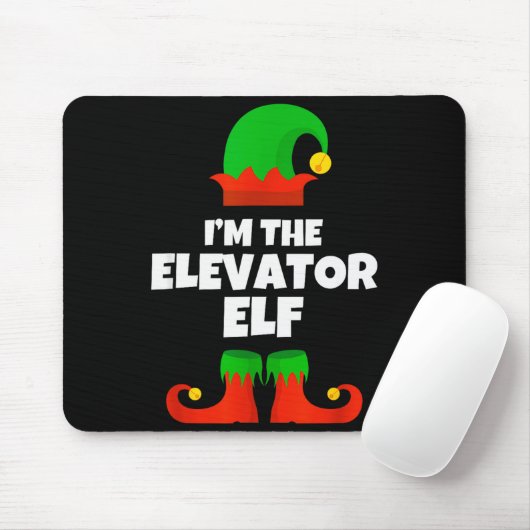 I'm The Elevator Elf Family Pajama Christmas Funny Mousepad (Mit Mouse)