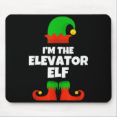 I'm The Elevator Elf Family Pajama Christmas Funny Mousepad (Vorne)