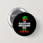 I'm The Elevator Mechanic Elf Family Pajama Christ Button (Vorne & Hinten)