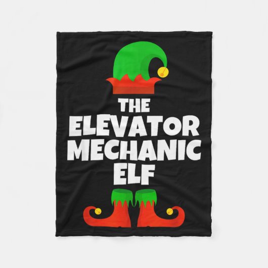 I'm The Elevator Mechanic Elf Family Pajama Christ Fleecedecke (Vorderseite)