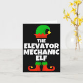 I'm The Elevator Mechanic Elf Family Pajama Christ Karte (Gelbe Blume)