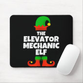 I'm The Elevator Mechanic Elf Family Pajama Christ Mousepad (Mit Mouse)