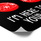 I'm The Elf Inspector Funny Baubles Christmas Elf Poster (Ecke)