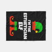 I'm The Esthetician Elf Family Pajama Christmas Be Fleecedecke (Vorderseite (Horizontal))