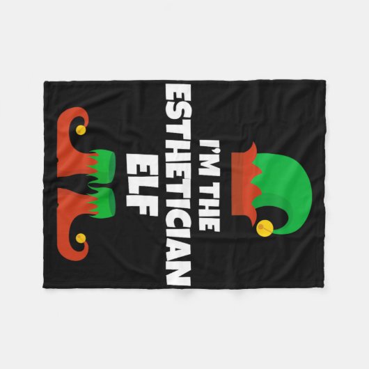 I'm The Esthetician Elf Family Pajama Christmas Be Fleecedecke (Vorderseite (Horizontal))