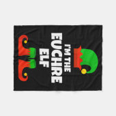 I'm The Euchre Elf Family Pajama Christmas Funny P Fleecedecke (Vorderseite (Horizontal))