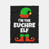 I'm The Euchre Elf Family Pajama Christmas Funny P Fleecedecke (Vorderseite)