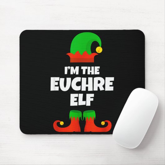 I'm The Euchre Elf Family Pajama Christmas Funny P Mousepad (Mit Mouse)