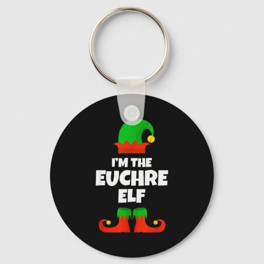 I'm The Euchre Elf Family Pajama Christmas Funny P Schlüsselanhänger (Vorderseite)