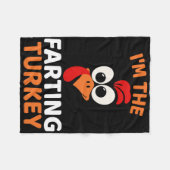 I'm The Farting Turkey  Fleecedecke (Vorderseite (Horizontal))