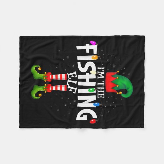 I'm The Fishing Matching Christmas Family  Fleecedecke (Vorderseite (Horizontal))