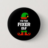 I'm The Fixer Elf Family Pajama Christmas Funny Fi Button (Vorderseite)