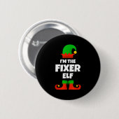 I'm The Fixer Elf Family Pajama Christmas Funny Fi Button (Vorne & Hinten)