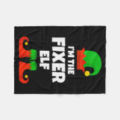 I'm The Fixer Elf Family Pajama Christmas Funny Fi Fleecedecke (Vorderseite (Horizontal))