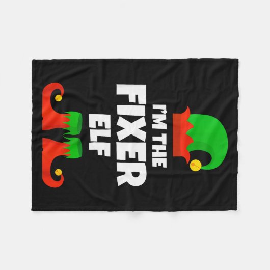 I'm The Fixer Elf Family Pajama Christmas Funny Fi Fleecedecke (Vorderseite (Horizontal))