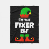 I'm The Fixer Elf Family Pajama Christmas Funny Fi Fleecedecke (Vorderseite)