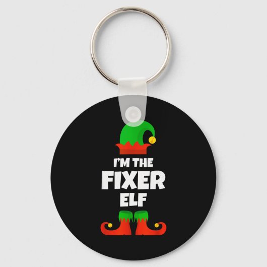 I'm The Fixer Elf Family Pajama Christmas Funny Fi Schlüsselanhänger (Vorderseite)