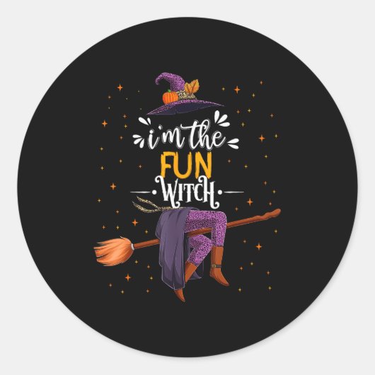 Im The Fun Witch Halloween Matching Group Costume Runder Aufkleber (Vorderseite)