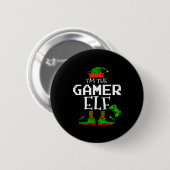 I'm The Gamer Elf Family Matching Gaming Christmas Button (Vorne & Hinten)