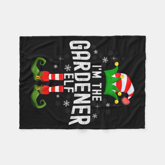 I'm The Gardener Elf Christmas Family Pjs Costume Fleecedecke (Vorderseite (Horizontal))