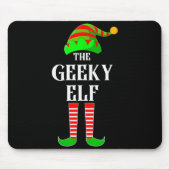 I'm The Geeky Elf Family Matching Costume Christma Mousepad (Vorne)