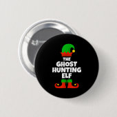 I'm The Ghost Hunting Elf Family Pajama Christmas  Button (Vorne & Hinten)