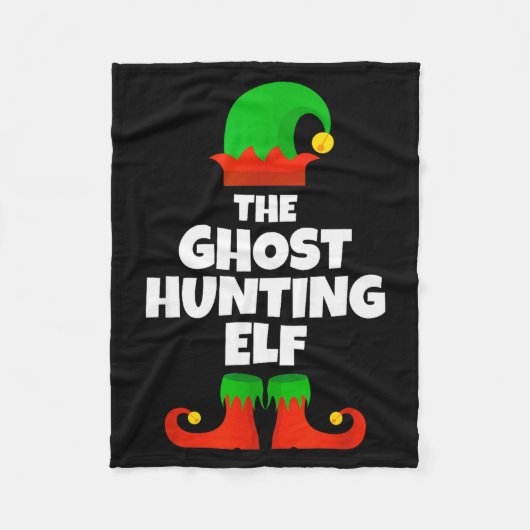 I'm The Ghost Hunting Elf Family Pajama Christmas Fleecedecke (Vorderseite)