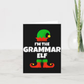 I'm The Grammar Elf Family Pajama Christmas Englie Karte (Vorderseite)