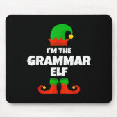I'm The Grammar Elf Family Pajama Christmas Englie Mousepad (Vorne)