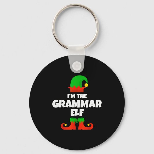 I'm The Grammar Elf Family Pajama Christmas Englie Schlüsselanhänger (Vorderseite)