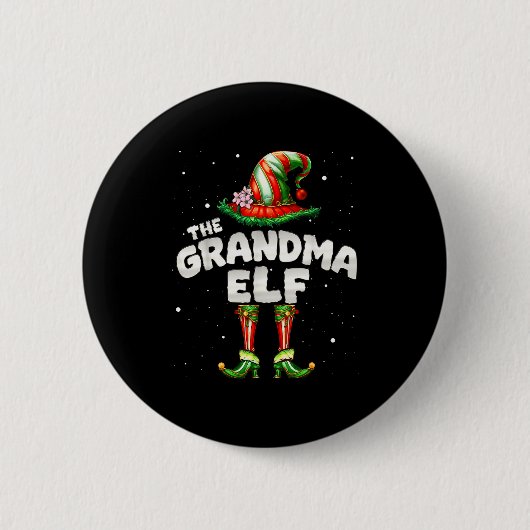 I'm The Grandma Elf Family Matching Group Christma Button (Vorderseite)