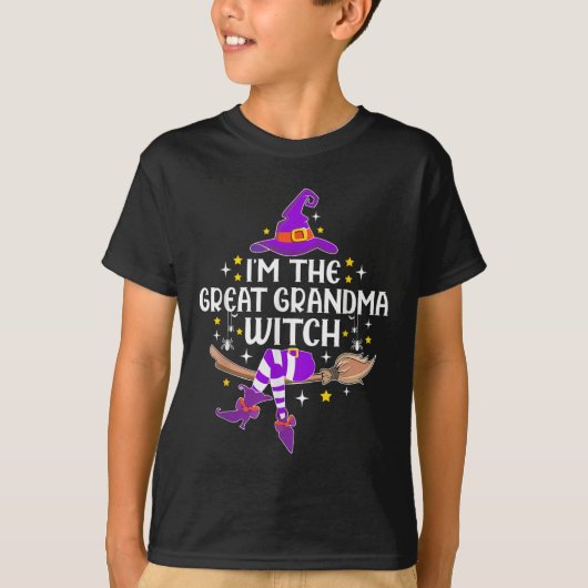Im The Great Grandma Witch Halloween Matching Grou T-Shirt (Vorderseite)