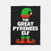I'm The Great Pyrenees Elf Family Pajama Christmas Fleecedecke (Vorderseite)