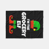 I'm The Grocery Elf Family Pajama Christmas Funny  Fleecedecke (Vorderseite (Horizontal))